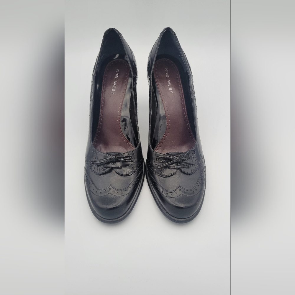 Vintage 90s Nine West Oxford Dress Heels / Pumps with Bow
